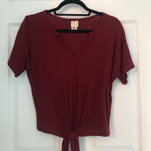 Maroon Knitted T-shirt